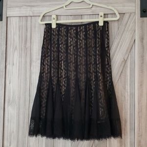 Black Lacey skirt with nude liner